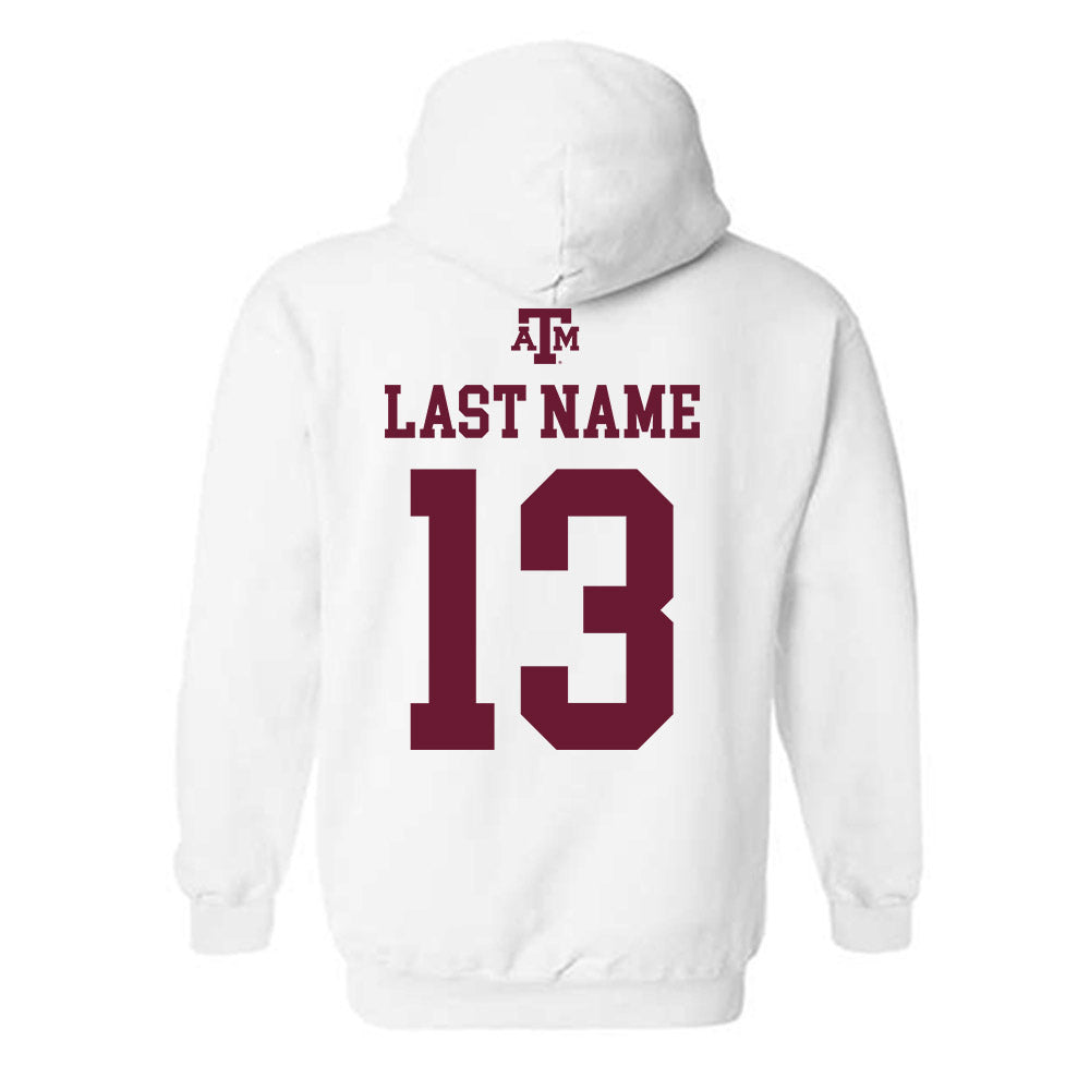 Texas A&M - NCAA Football : Deyjhon Pettaway - White Out 2026 Hooded Sweatshirt-1