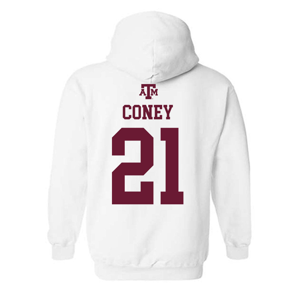 Texas A&M - NCAA Football : Ray Coney - White Out 2026 Hooded Sweatshirt-1