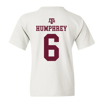 Texas A&M - NCAA Football : Julian Humphrey - White Out 2026 Youth T-Shirt-1