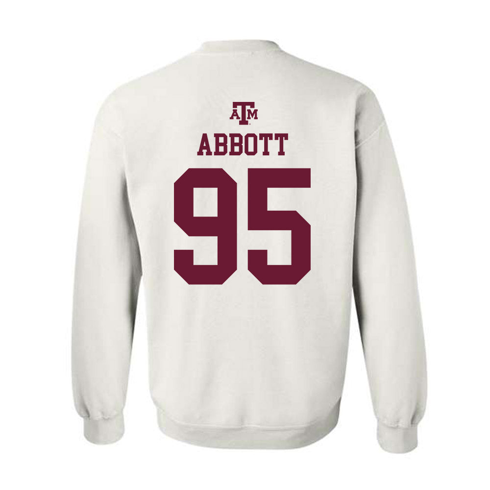 Texas A&M - NCAA Football : Alex Abbott - White Out 2026 Crewneck Sweatshirt-1