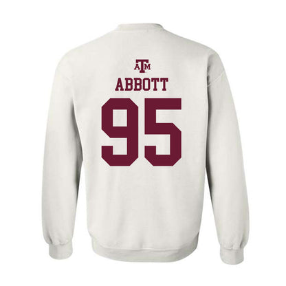 Texas A&M - NCAA Football : Alex Abbott - White Out 2026 Crewneck Sweatshirt-1