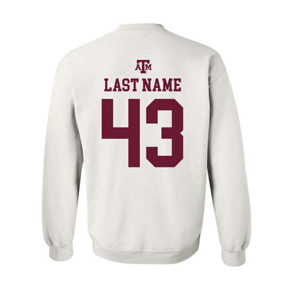 Texas A&M - NCAA Football : Jeremiah Searcy - White Out 2026 Crewneck Sweatshirt-1