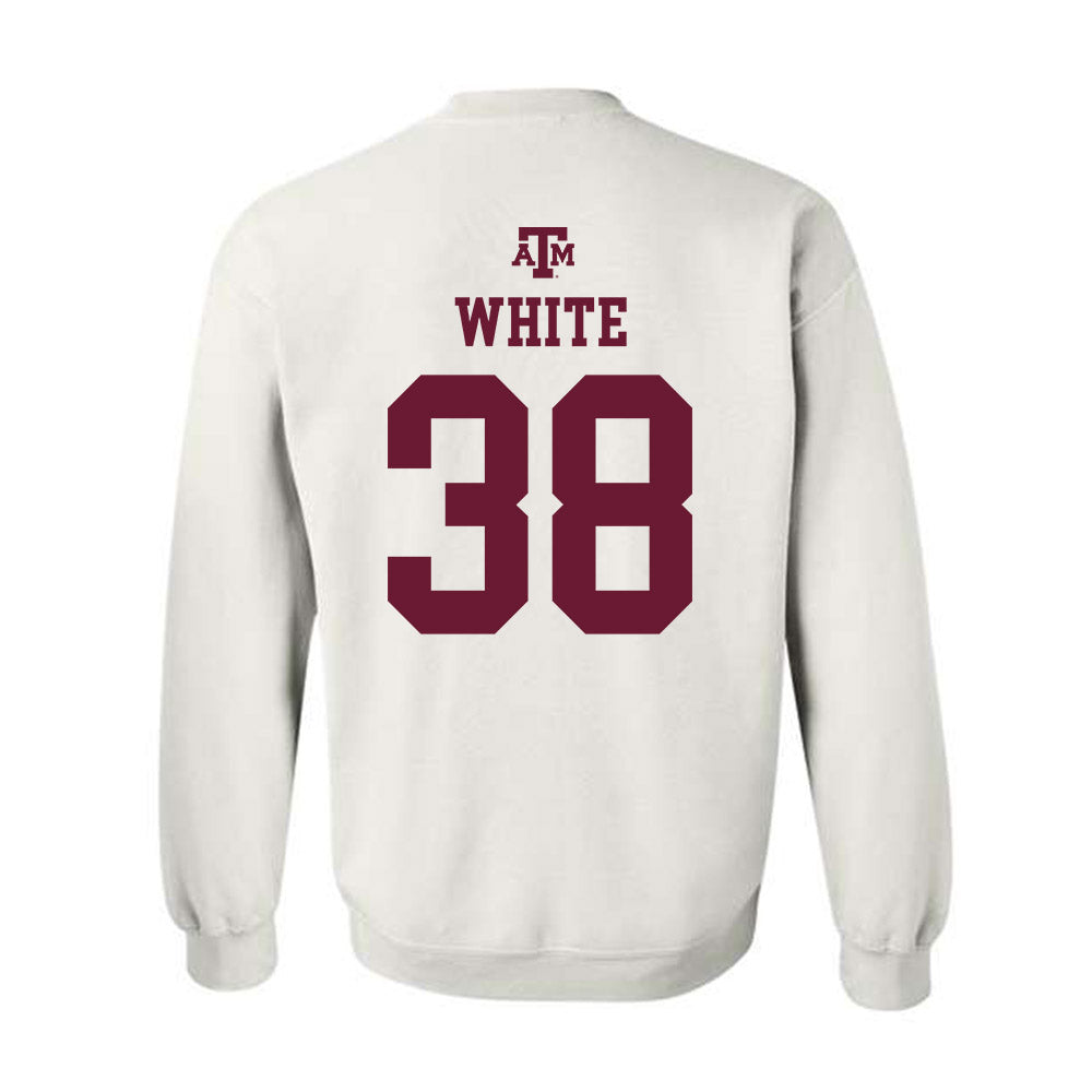 Texas A&M - NCAA Football : Jared White - White Out 2026 Crewneck Sweatshirt-1