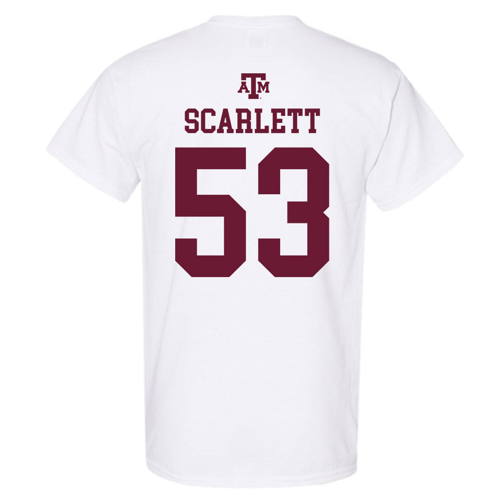 Texas A&M - NCAA Football : Jadon Scarlett - White Out 2026 T-Shirt-1