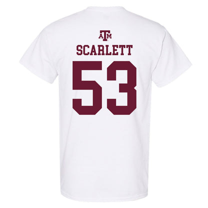Texas A&M - NCAA Football : Jadon Scarlett - White Out 2026 T-Shirt-1