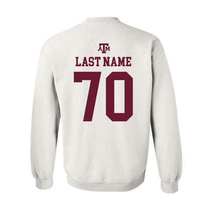 Texas A&M - NCAA Football : Robert Bourdon - White Out 2026 Crewneck Sweatshirt-1