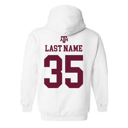 Texas A&M - NCAA Baseball : Sam Erickson - White Out 2026 Hooded Sweatshirt-1