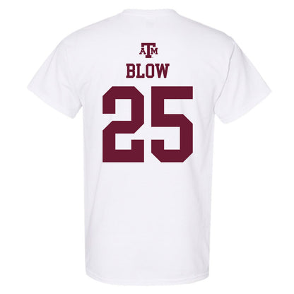 Texas A&M - NCAA Women's Basketball : Salese Blow - White Out 2026 T-Shirt-1