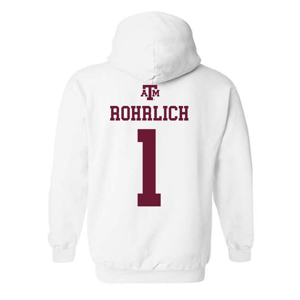 Texas A&M - NCAA Softball : Reagan Rohrlich - White Out 2026 Hooded Sweatshirt-1