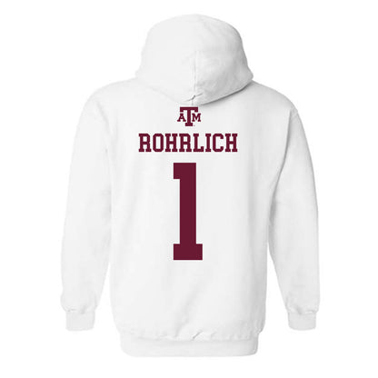 Texas A&M - NCAA Softball : Reagan Rohrlich - White Out 2026 Hooded Sweatshirt-1