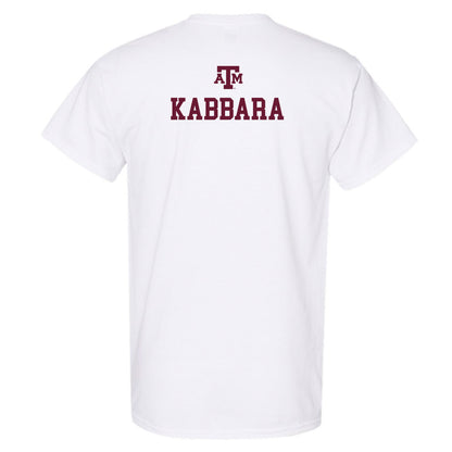 Texas A&M - NCAA Men's Swimming & Diving : Munzer Kabbara - White Out 2026 T-Shirt-1