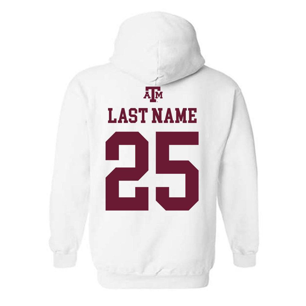 Texas A&M - NCAA Baseball : Clayton Freshcorn - White Out 2026 Hooded Sweatshirt-1