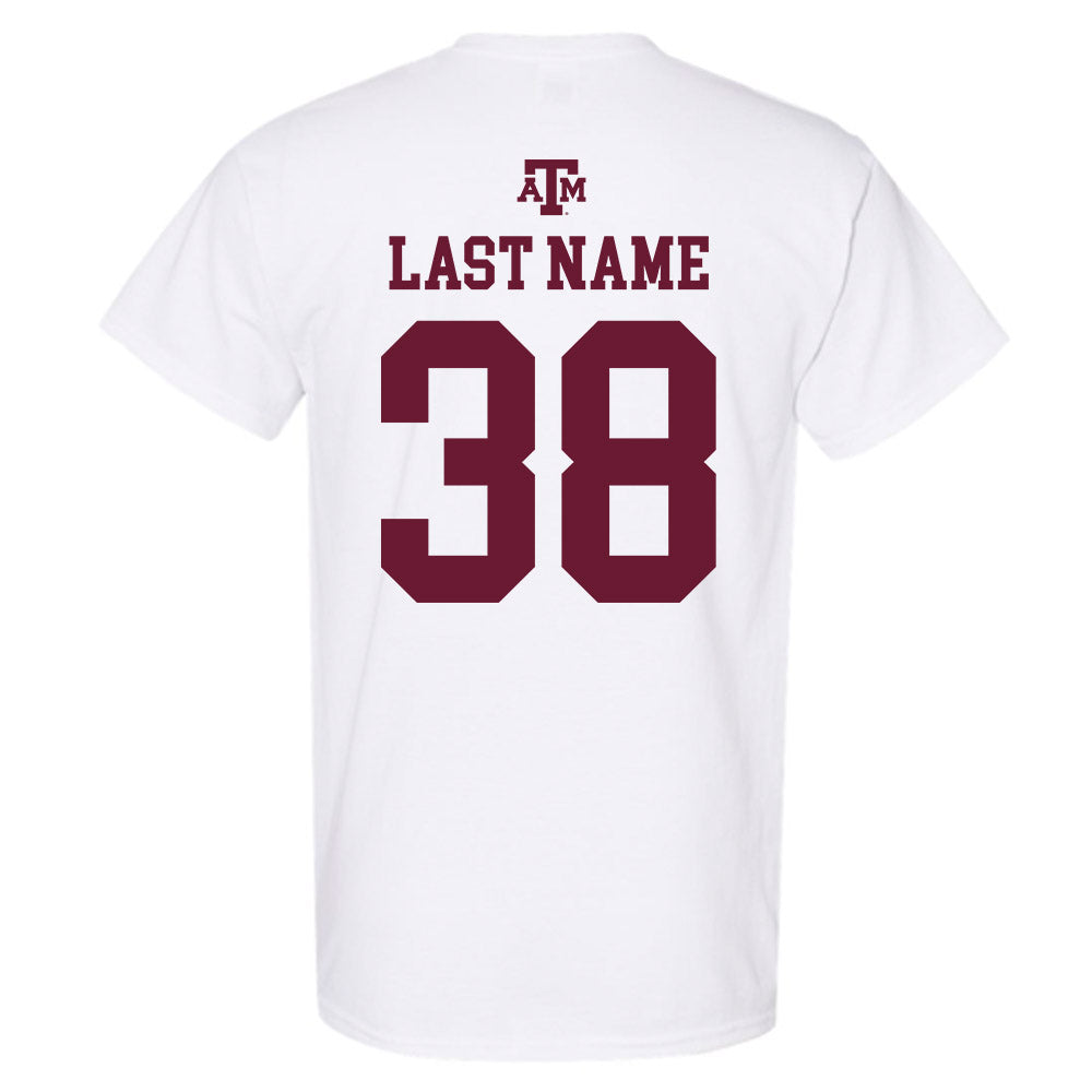 Texas A&M - NCAA Baseball : Shane Sdao - White Out 2026 T-Shirt-1
