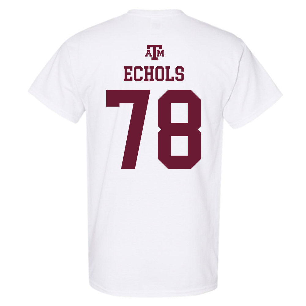 Texas A&M - NCAA Football : Coen Echols - White Out 2026 T-Shirt-1