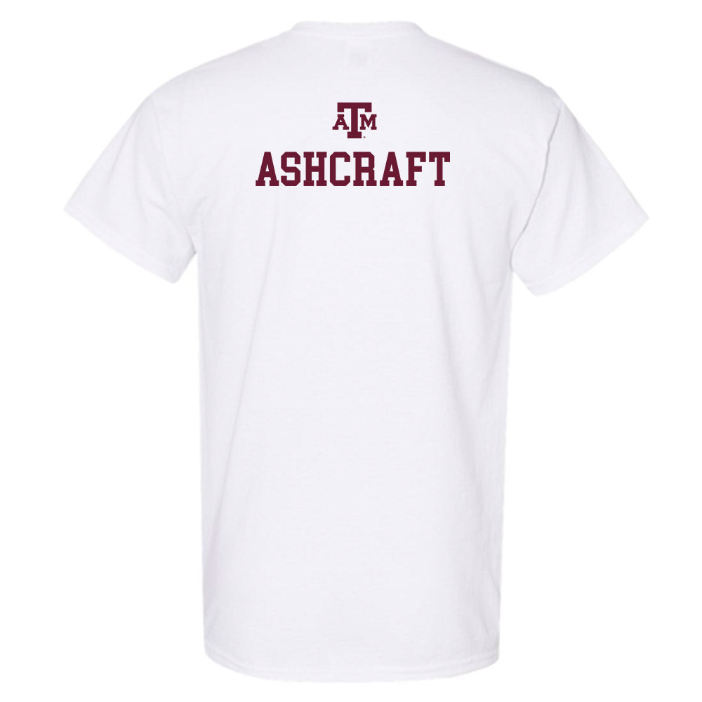 Texas A&M - NCAA Men's Golf : Landon Ashcraft - White Out 2026 T-Shirt-1