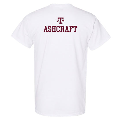 Texas A&M - NCAA Men's Golf : Landon Ashcraft - White Out 2026 T-Shirt-1