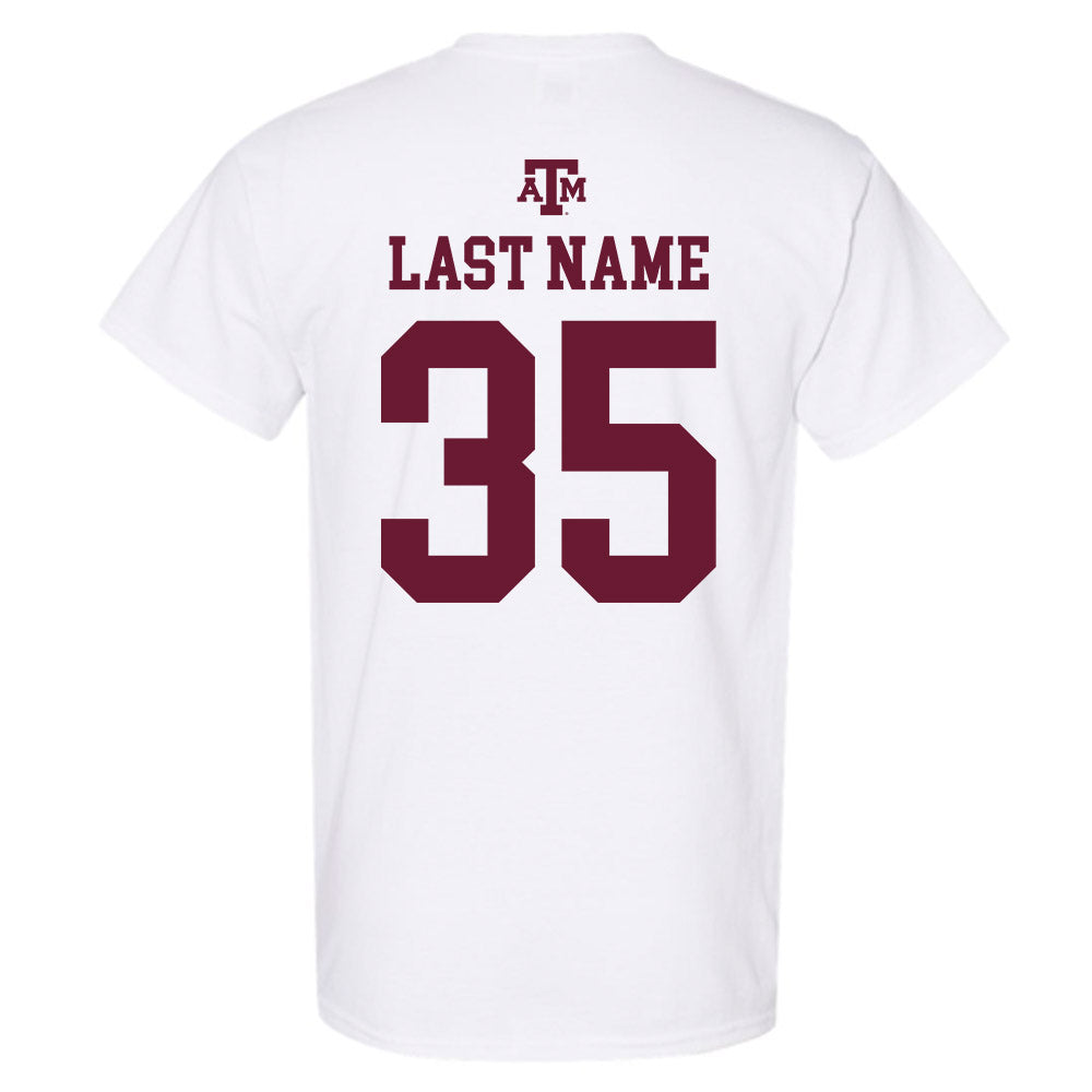 Texas A&M - NCAA Baseball : Sam Erickson - White Out 2026 T-Shirt-1