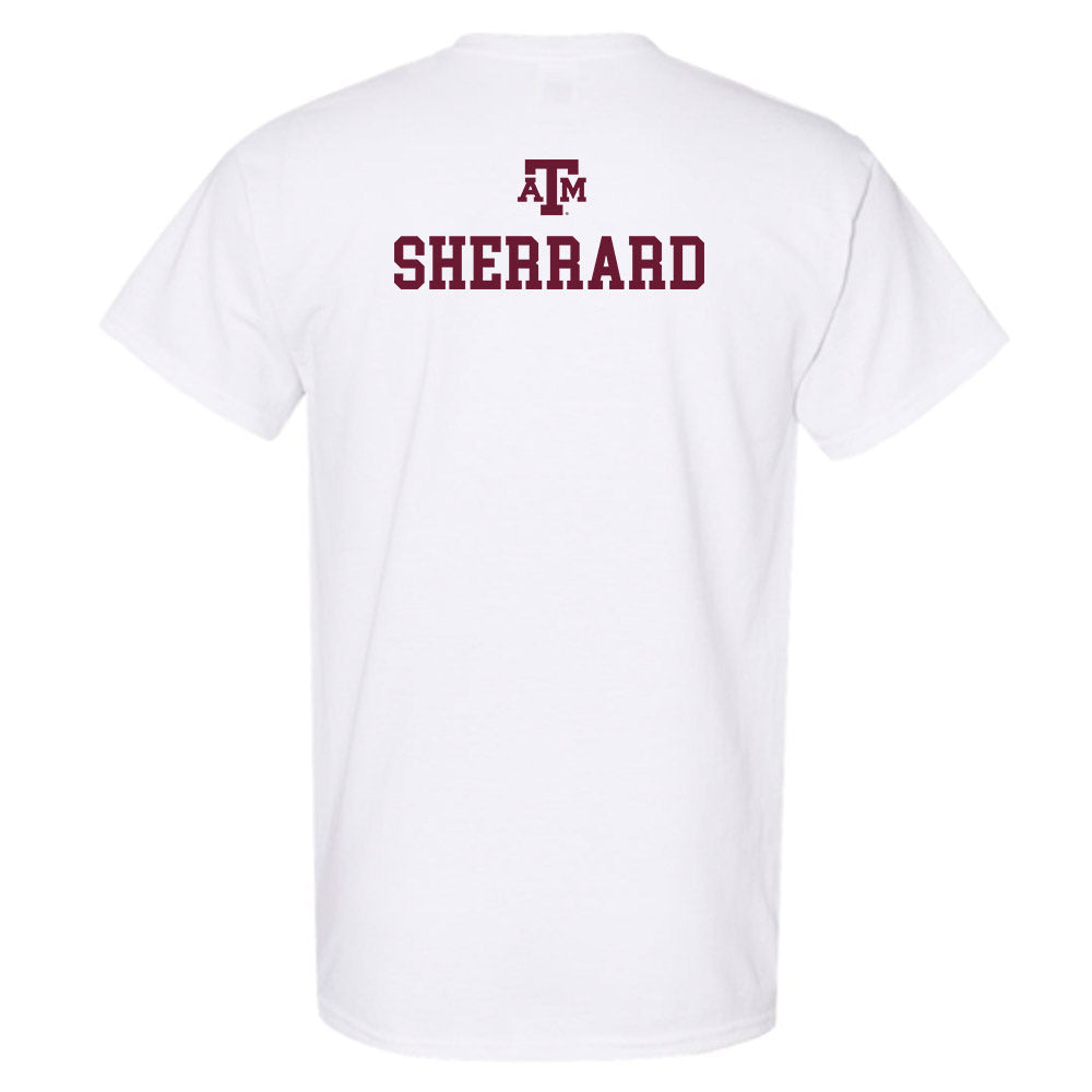 Texas A&M - NCAA Women's Swimming & Diving : Reagan Sherrard - White Out 2026 T-Shirt-1