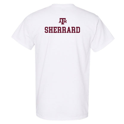 Texas A&M - NCAA Women's Swimming & Diving : Reagan Sherrard - White Out 2026 T-Shirt-1