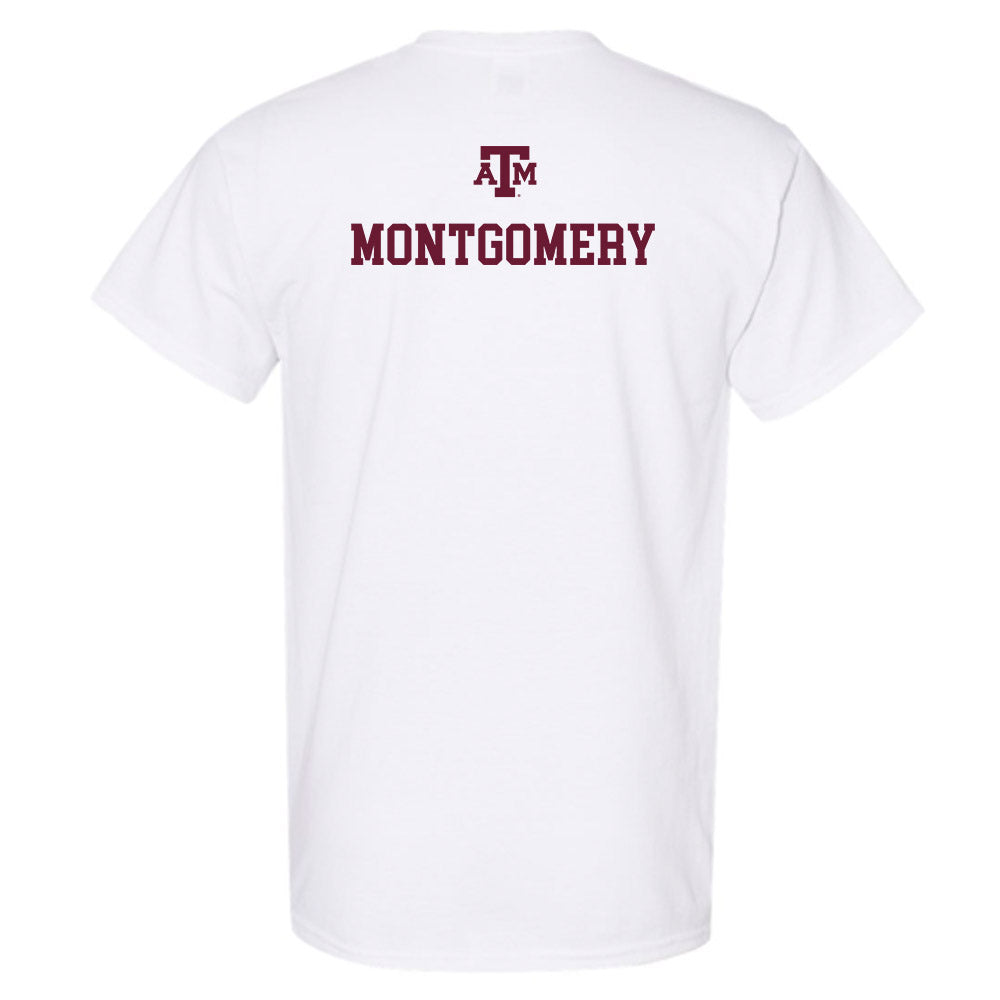 Texas A&M - NCAA Women's Track & Field : Jasmine Montgomery - White Out 2026 T-Shirt-1