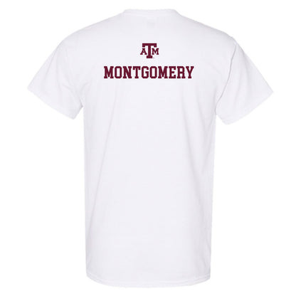 Texas A&M - NCAA Women's Track & Field : Jasmine Montgomery - White Out 2026 T-Shirt-1