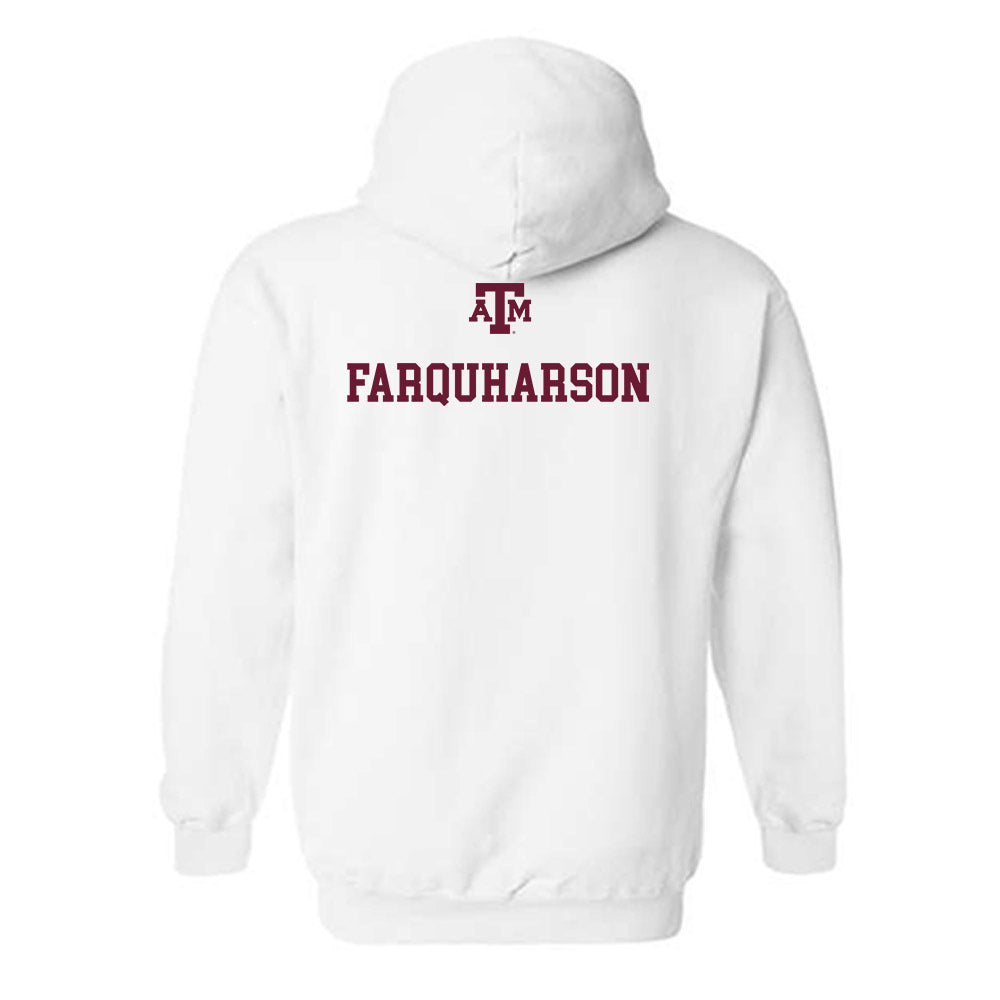 Texas A&M - NCAA Men's Track & Field : Kimar Farquharson - White Out 2026 Hooded Sweatshirt-1
