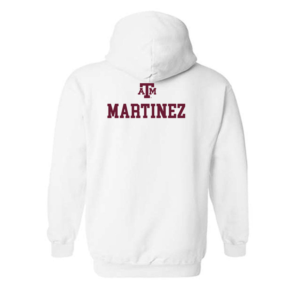 Texas A&M - NCAA Women's Tennis : Violeta Martinez - White Out 2026 Hooded Sweatshirt-1