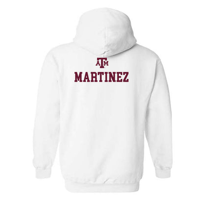 Texas A&M - NCAA Women's Tennis : Violeta Martinez - White Out 2026 Hooded Sweatshirt-1
