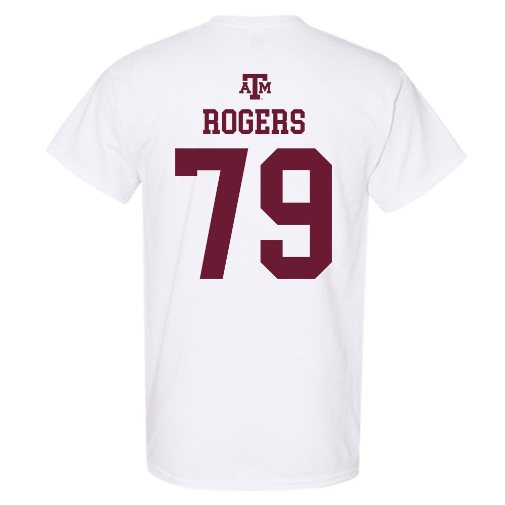 Texas A&M - NCAA Football : Lamont Rogers - White Out 2026 T-Shirt-1