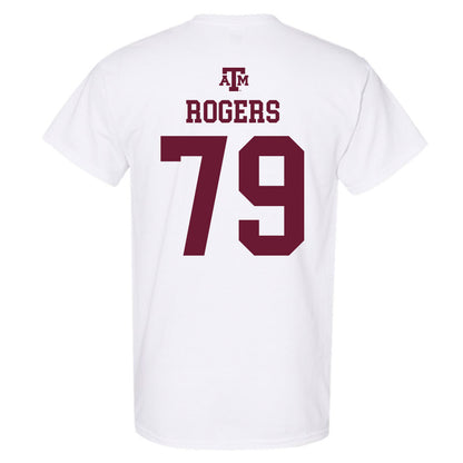 Texas A&M - NCAA Football : Lamont Rogers - White Out 2026 T-Shirt-1