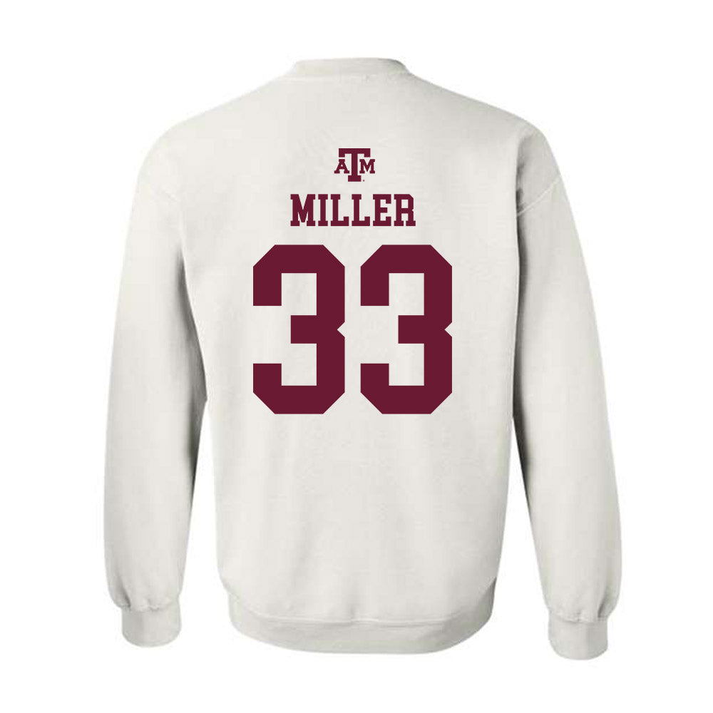 Texas A&M - NCAA Football : Storm Miller - White Out 2026 Crewneck Sweatshirt-1