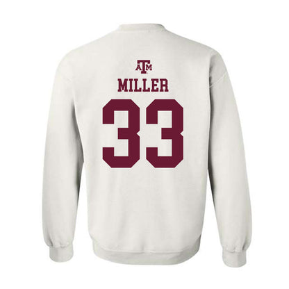Texas A&M - NCAA Football : Storm Miller - White Out 2026 Crewneck Sweatshirt-1