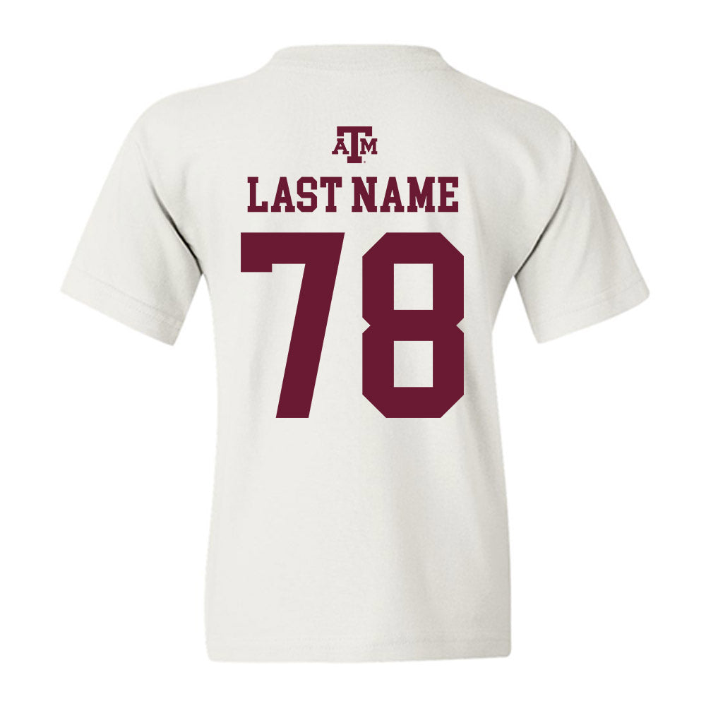 Texas A&M - NCAA Football : Coen Echols - White Out 2026 Youth T-Shirt-1
