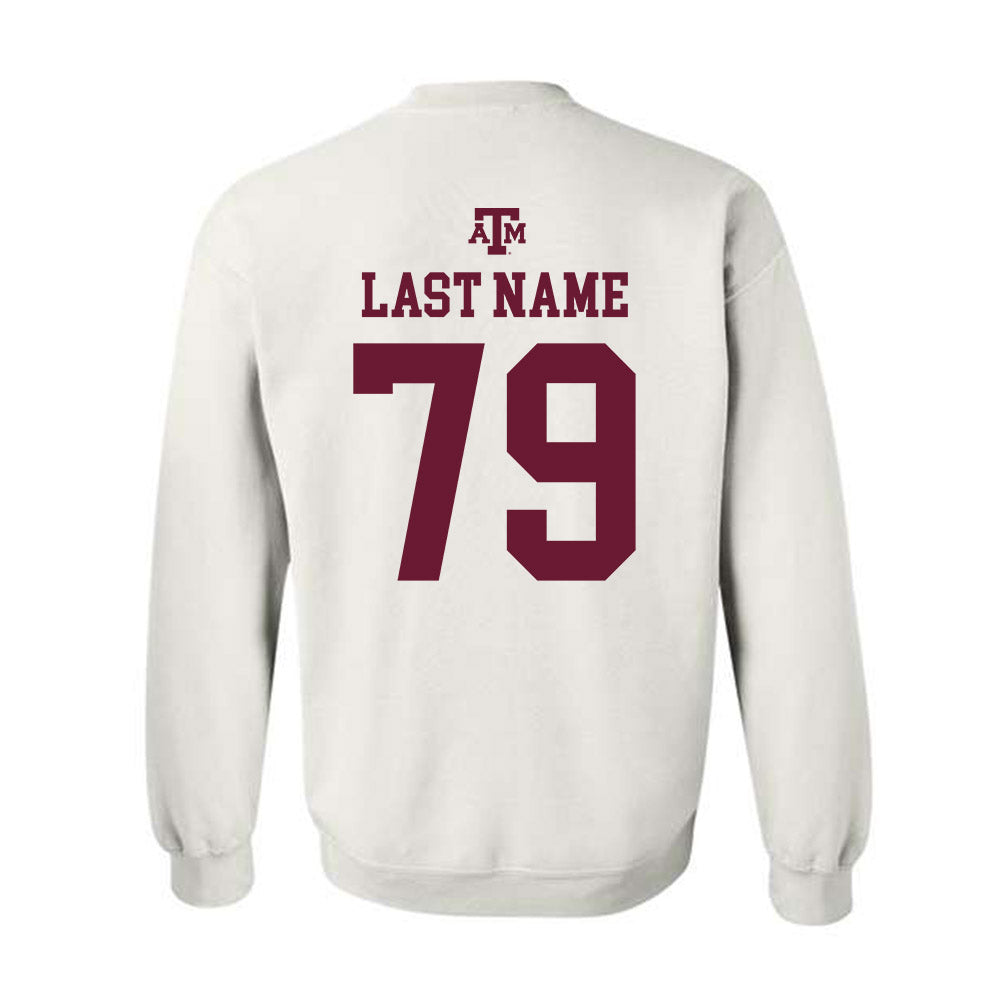 Texas A&M - NCAA Football : Lamont Rogers - White Out 2026 Crewneck Sweatshirt-1