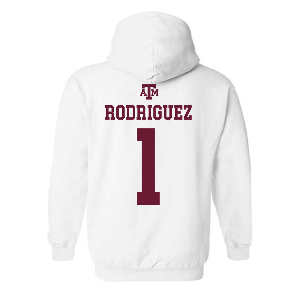 Texas A&M - NCAA Women's Volleyball : Gabi Rodriguez - White Out 2026 Hooded Sweatshirt-1