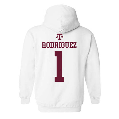 Texas A&M - NCAA Women's Volleyball : Gabi Rodriguez - White Out 2026 Hooded Sweatshirt-1