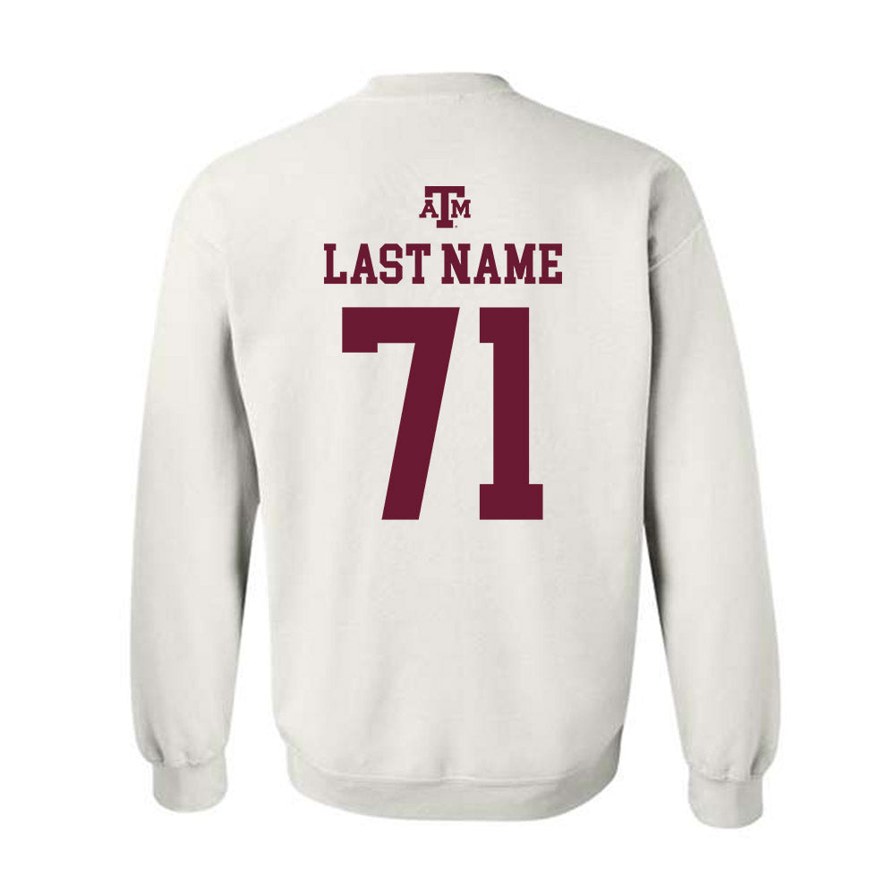 Texas A&M - NCAA Football : Chase Bisontis - White Out 2026 Crewneck Sweatshirt-1