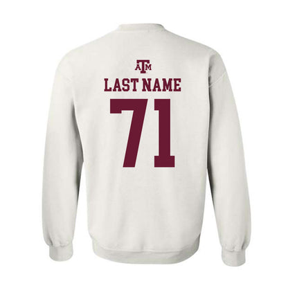 Texas A&M - NCAA Football : Chase Bisontis - White Out 2026 Crewneck Sweatshirt-1