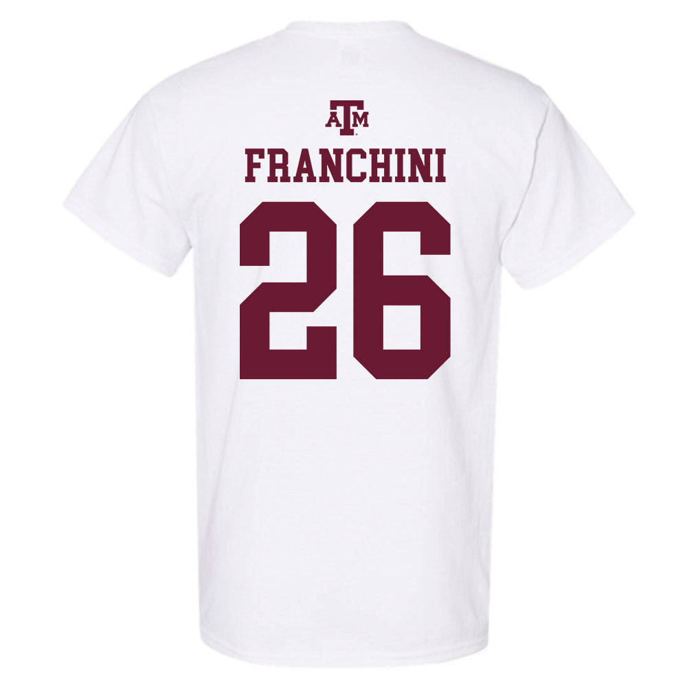 Texas A&M - NCAA Women's Basketball : Anita Franchini - White Out 2026 T-Shirt-1