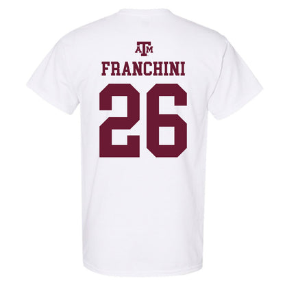 Texas A&M - NCAA Women's Basketball : Anita Franchini - White Out 2026 T-Shirt-1