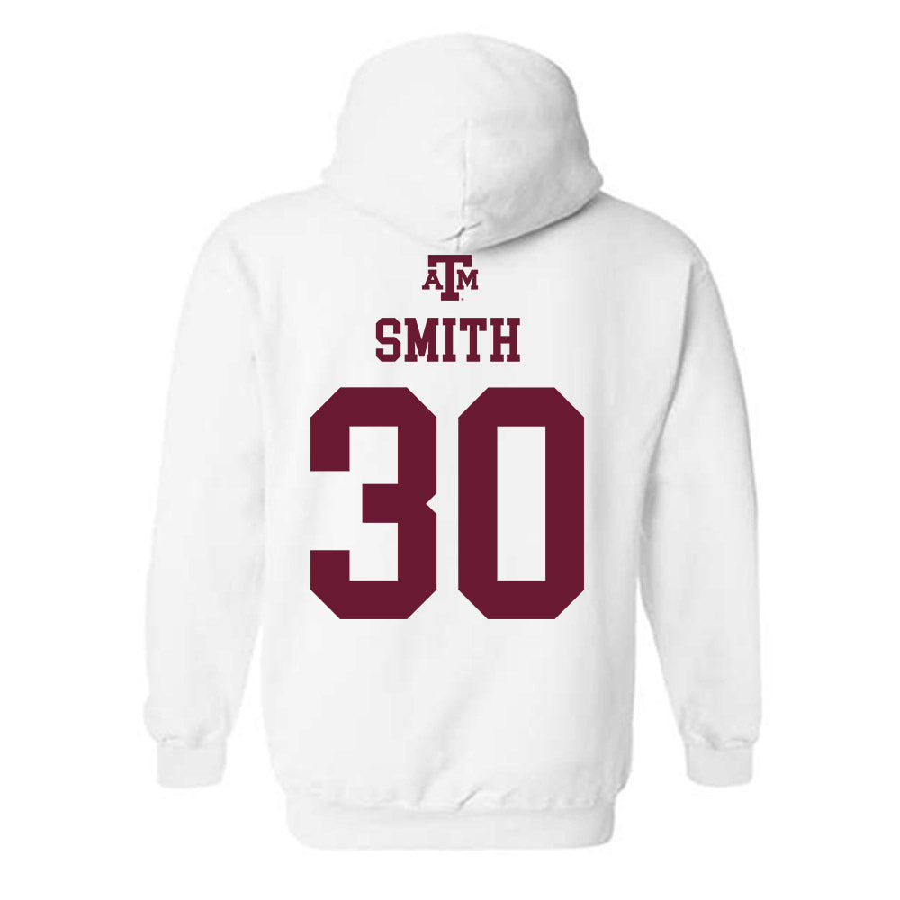 Texas A&M - NCAA Football : Tj Smith - White Out 2026 Hooded Sweatshirt-1