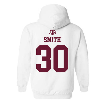 Texas A&M - NCAA Football : Tj Smith - White Out 2026 Hooded Sweatshirt-1
