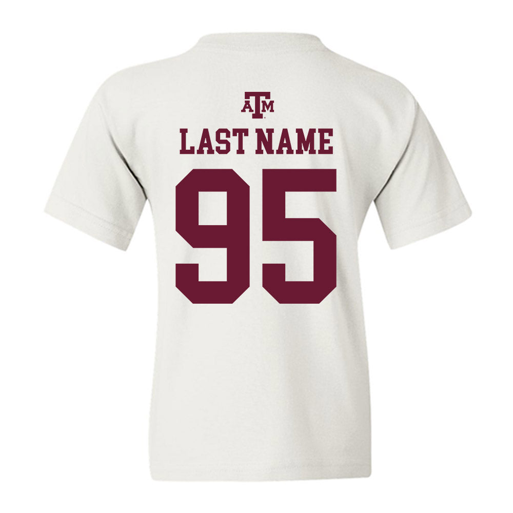 Texas A&M - NCAA Football : Alex Abbott - White Out 2026 Youth T-Shirt-1
