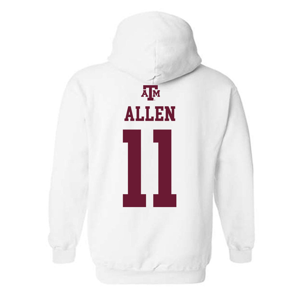 Texas A&M - NCAA Softball : Paislie Allen - White Out 2026 Hooded Sweatshirt-1