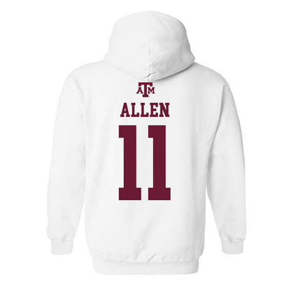 Texas A&M - NCAA Softball : Paislie Allen - White Out 2026 Hooded Sweatshirt-1