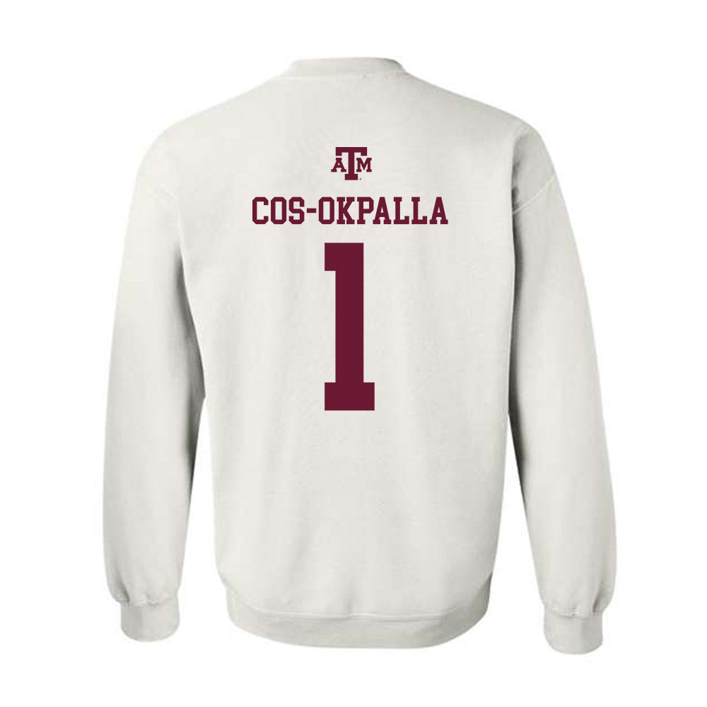 Texas A&M - NCAA Women's Volleyball : Ifenna Cos-Okpalla - White Out 2026 Crewneck Sweatshirt-1