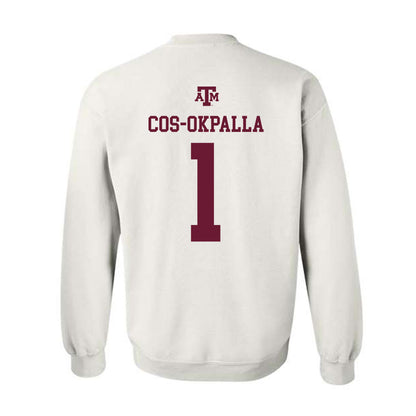 Texas A&M - NCAA Women's Volleyball : Ifenna Cos-Okpalla - White Out 2026 Crewneck Sweatshirt-1