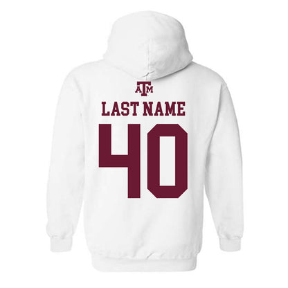 Texas A&M - NCAA Football : Gray Evans - White Out 2026 Hooded Sweatshirt-1