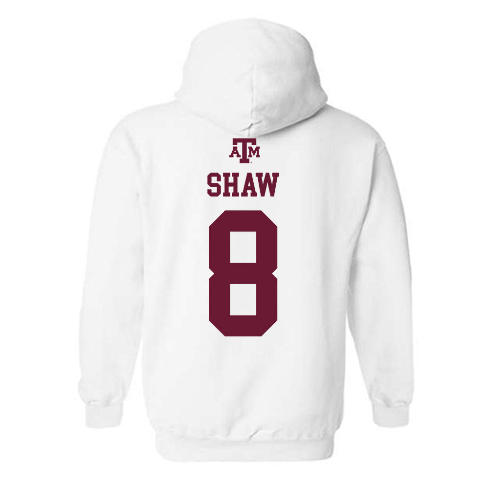 Texas A&M - NCAA Football : Jordan Shaw - White Out 2026 Hooded Sweatshirt-1