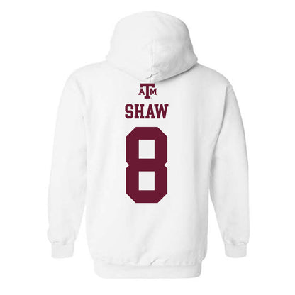 Texas A&M - NCAA Football : Jordan Shaw - White Out 2026 Hooded Sweatshirt-1